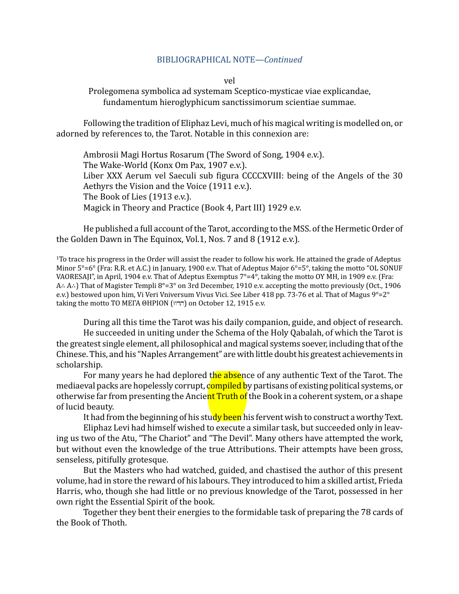 Original scan of The Book of Thoth, PDF page 10