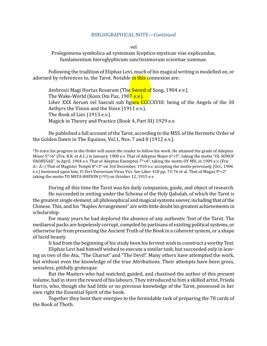 Original scan of The Book of Thoth, PDF page 10