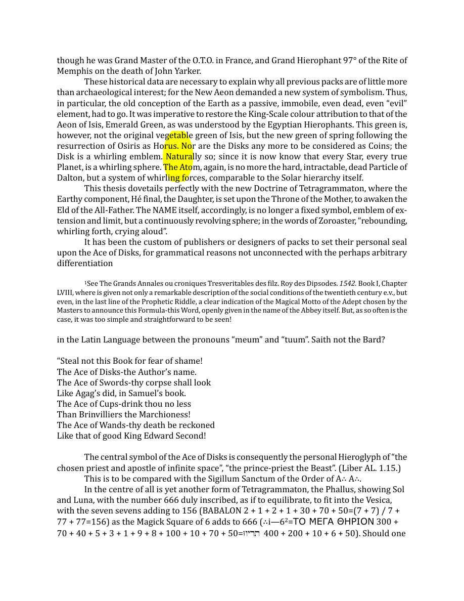 Original scan of The Book of Thoth, PDF page 226