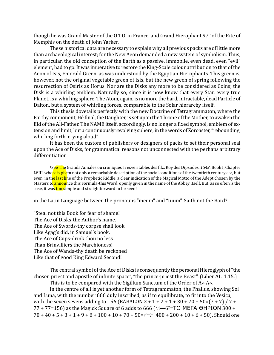 Original scan of The Book of Thoth, PDF page 226