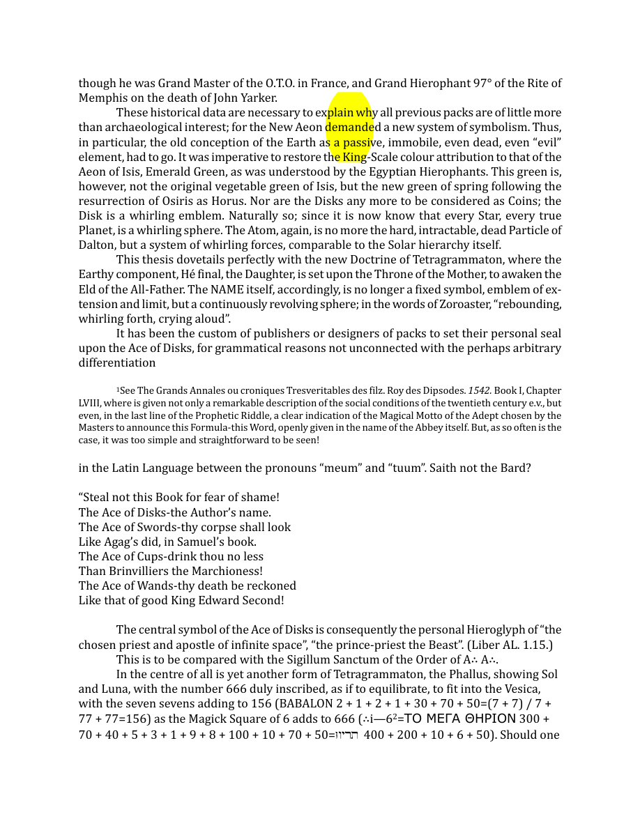 Original scan of The Book of Thoth, PDF page 226