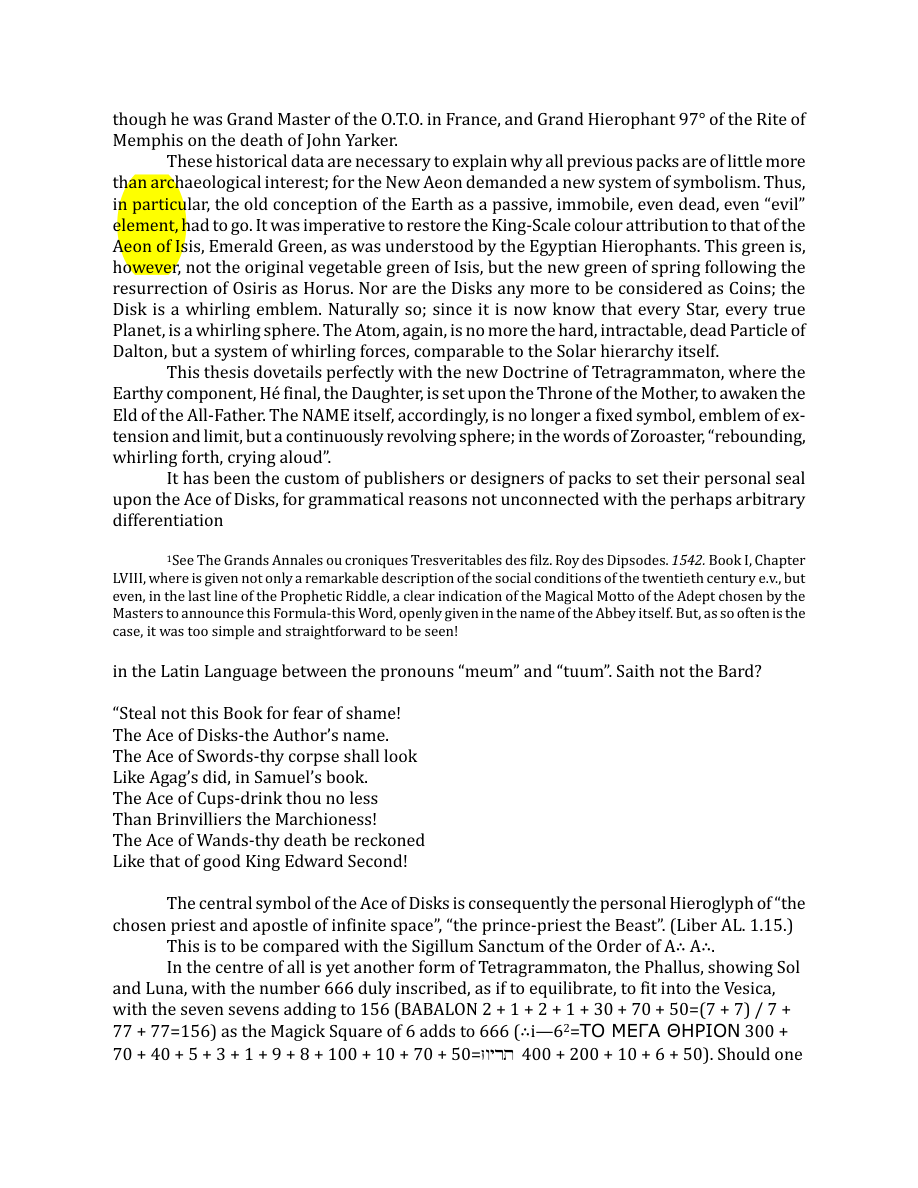 Original scan of The Book of Thoth, PDF page 226