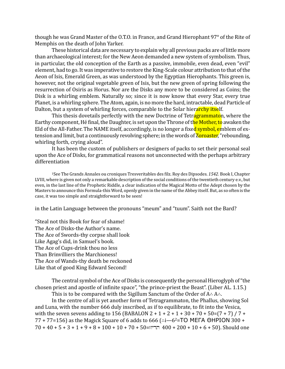 Original scan of The Book of Thoth, PDF page 226