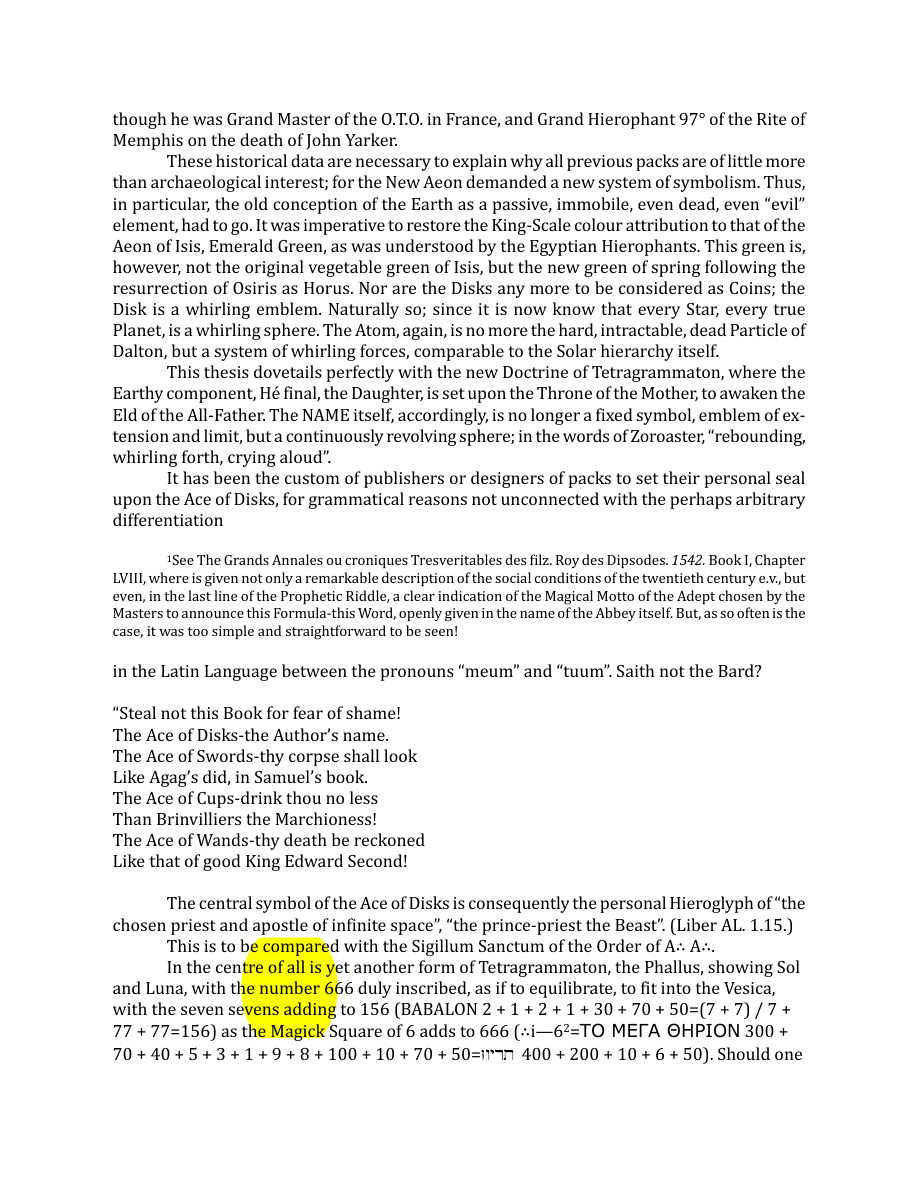 Original scan of The Book of Thoth, PDF page 226