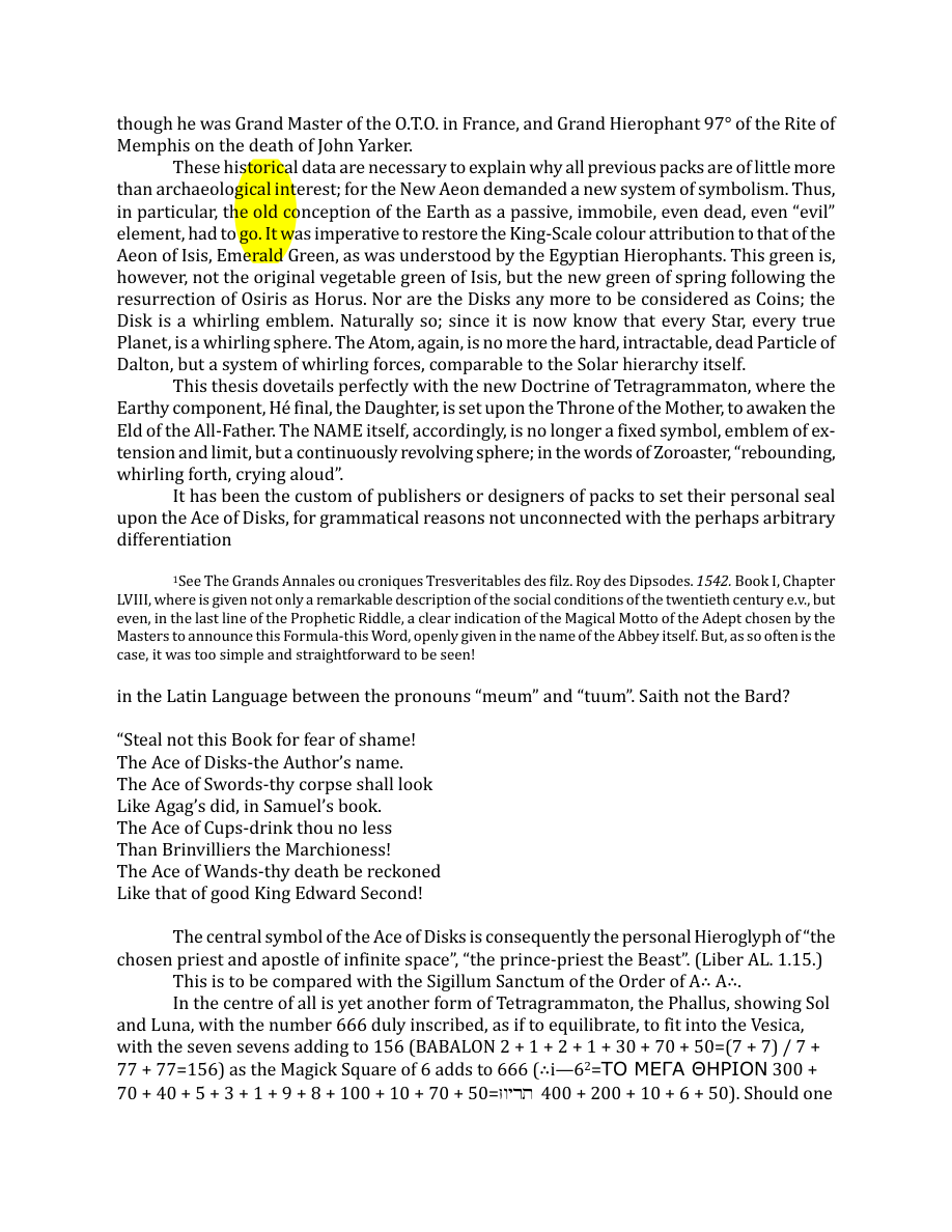 Original scan of The Book of Thoth, PDF page 226