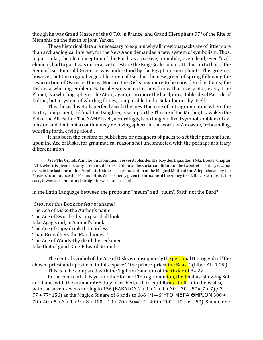 Original scan of The Book of Thoth, PDF page 226