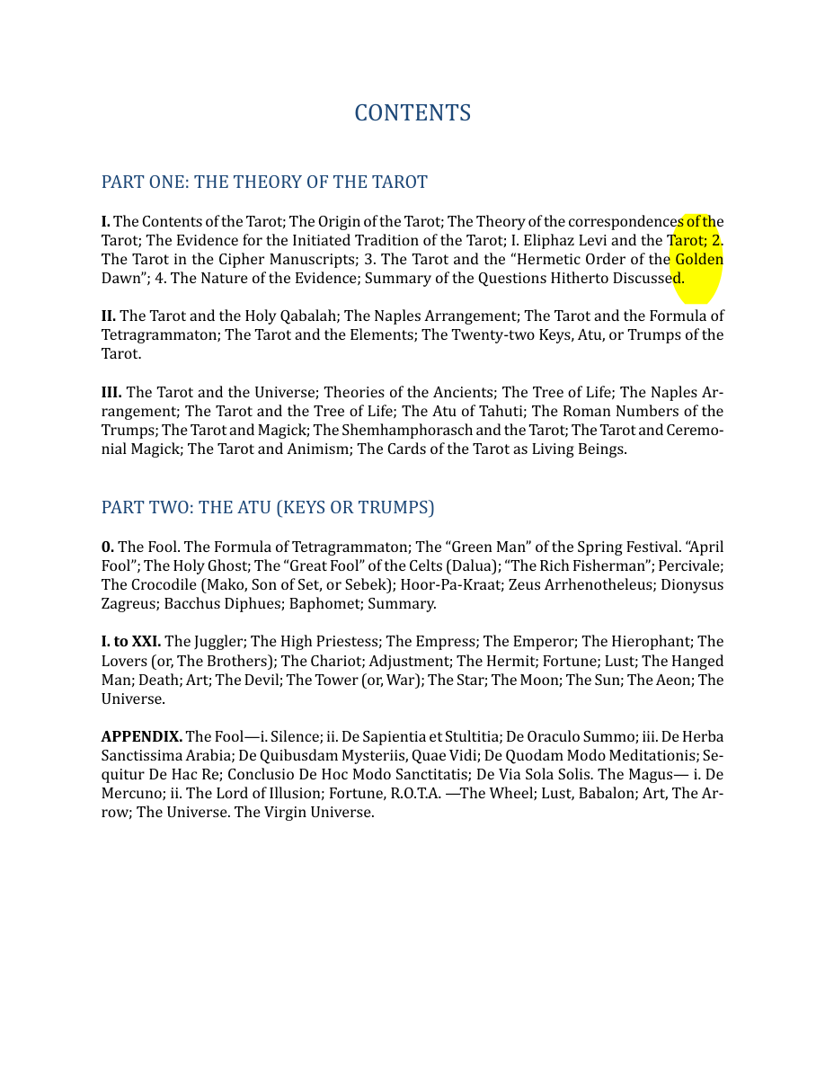 Original scan of The Book of Thoth, PDF page 6