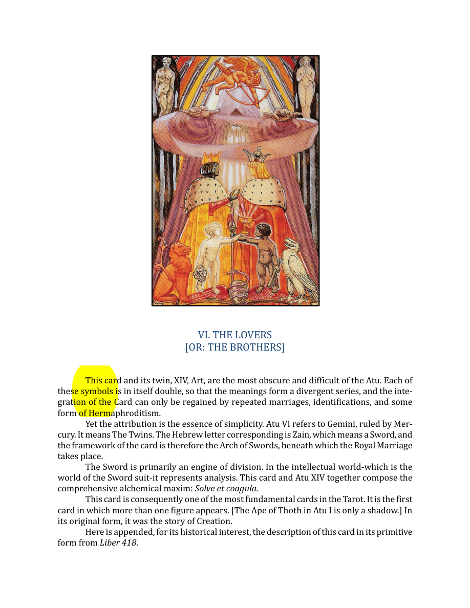Original scan of The Book of Thoth, PDF page 71