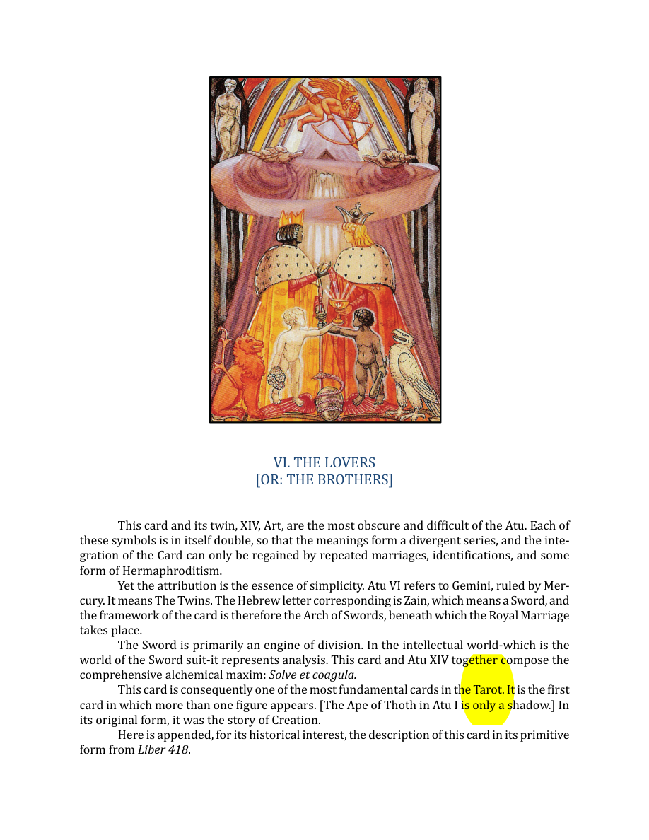 Original scan of The Book of Thoth, PDF page 71