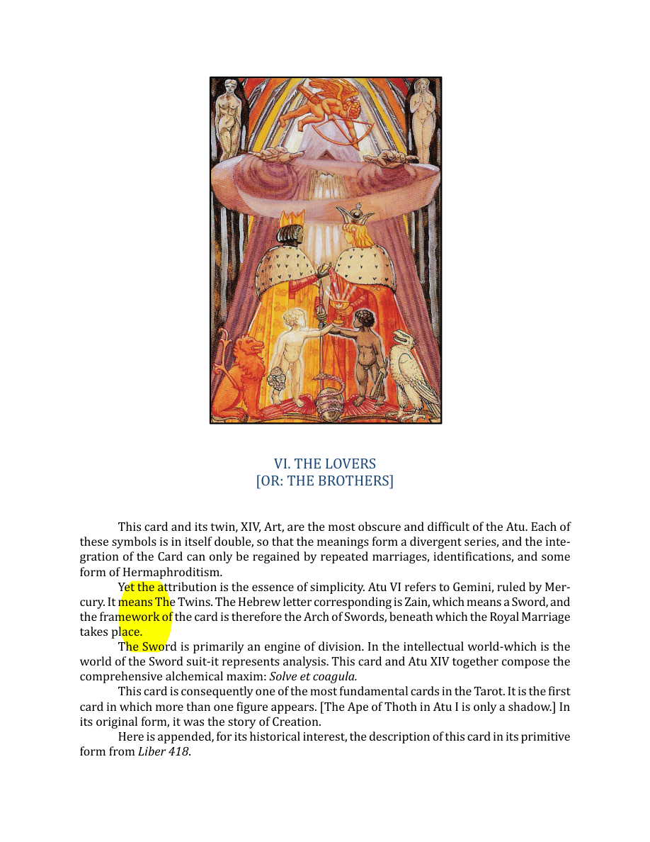 Original scan of The Book of Thoth, PDF page 71