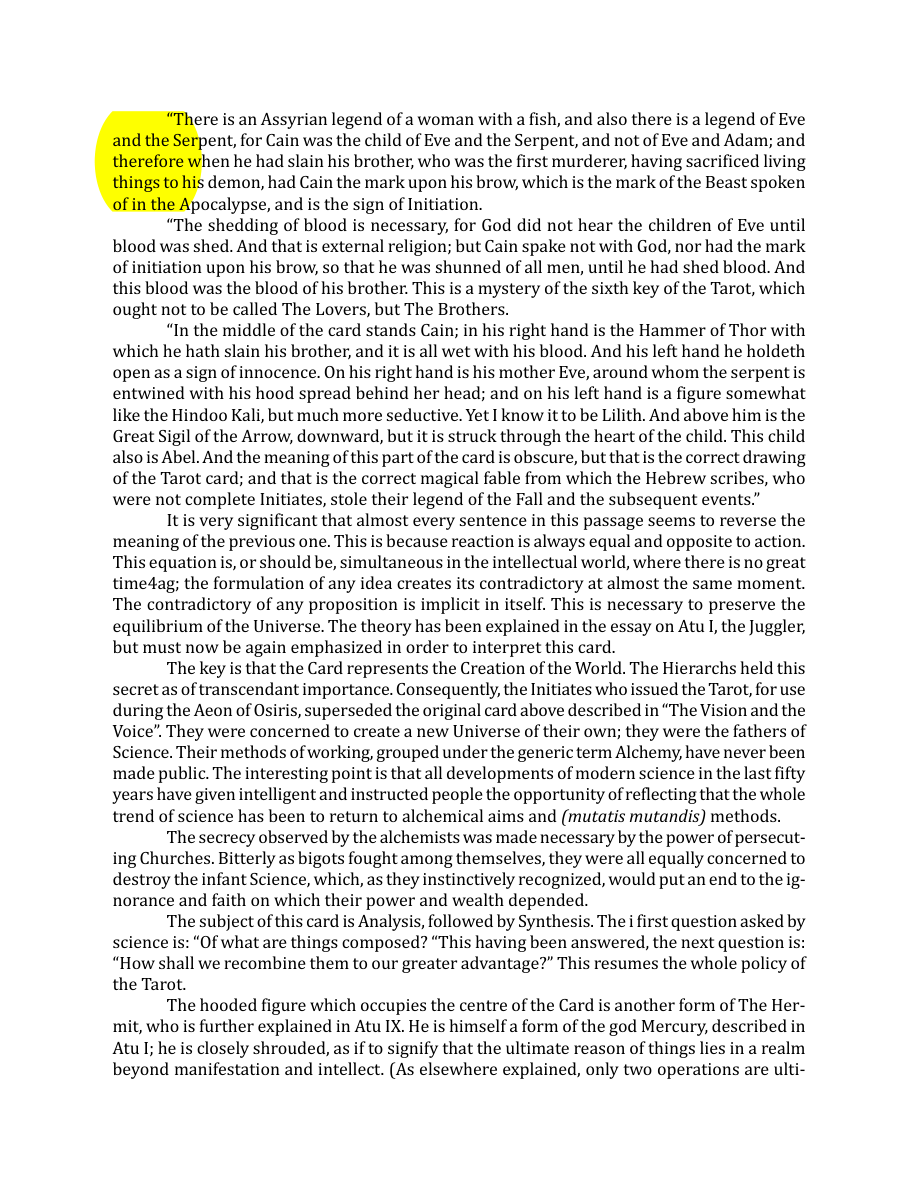 Original scan of The Book of Thoth, PDF page 72