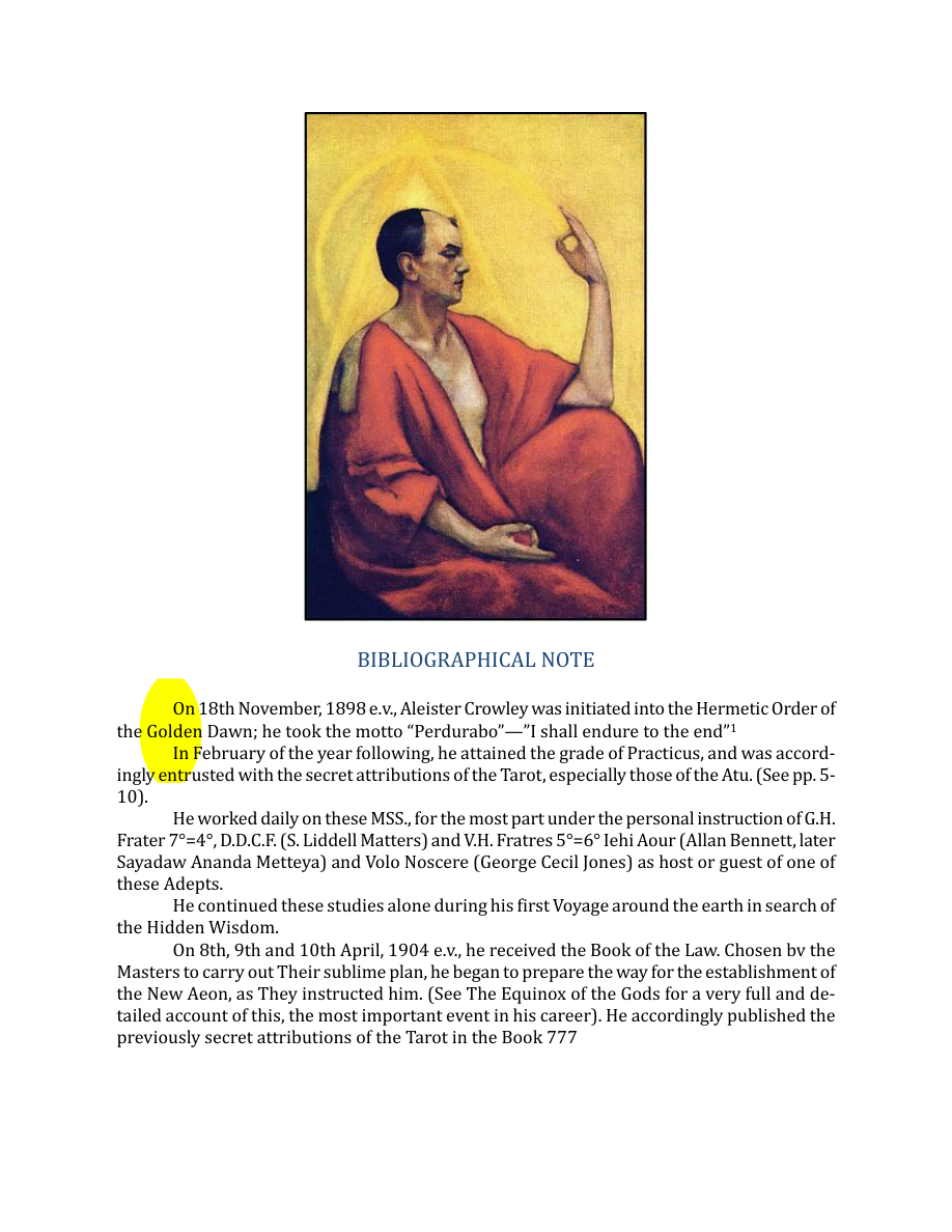 Original scan of The Book of Thoth, PDF page 9