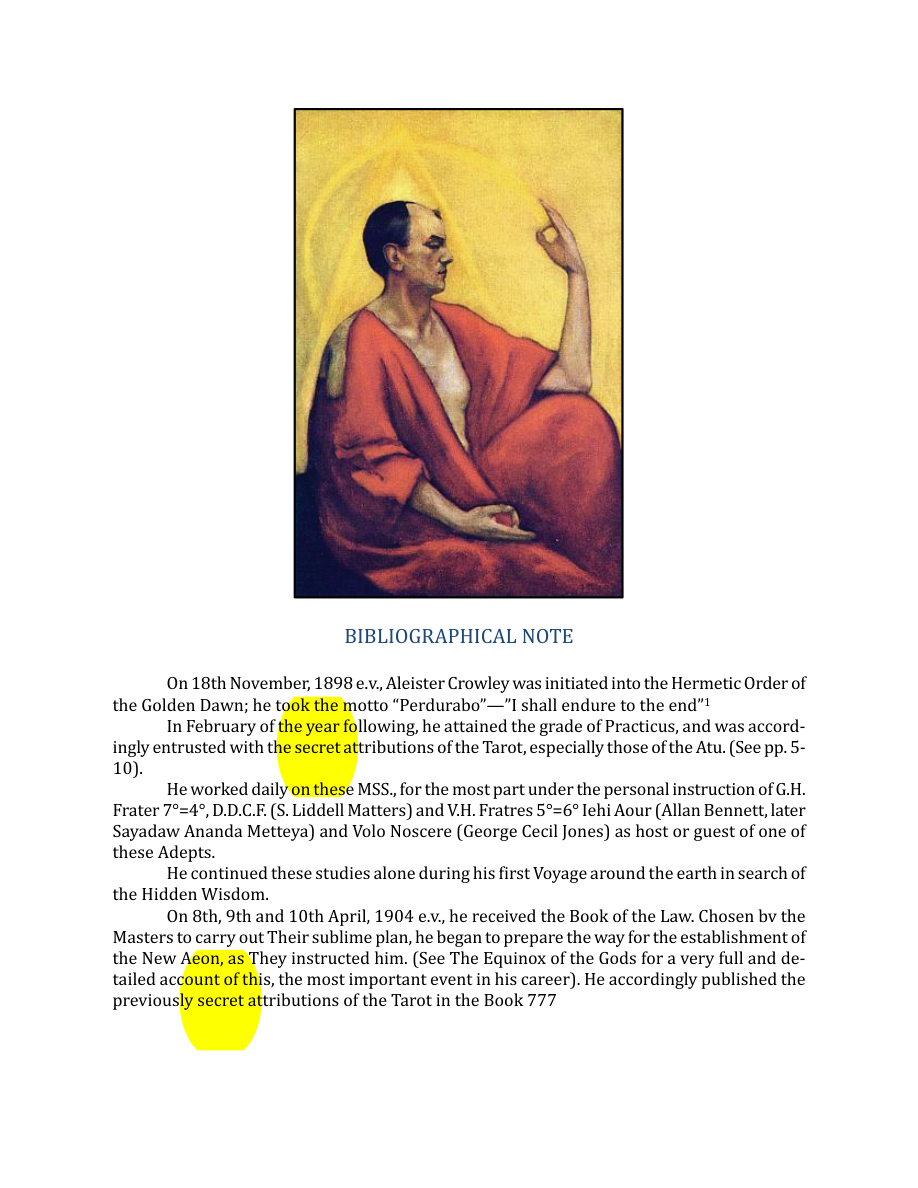 Original scan of The Book of Thoth, PDF page 9