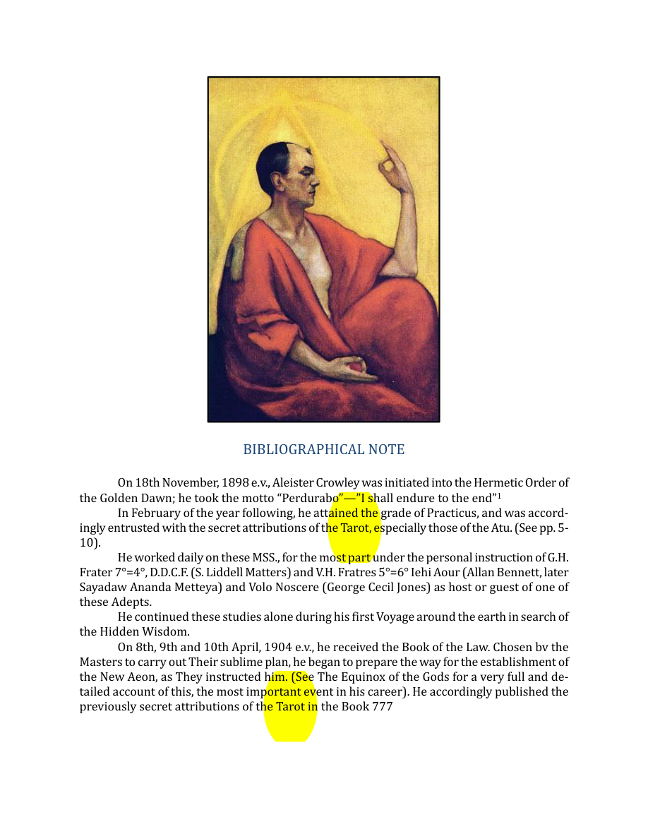 Original scan of The Book of Thoth, PDF page 9
