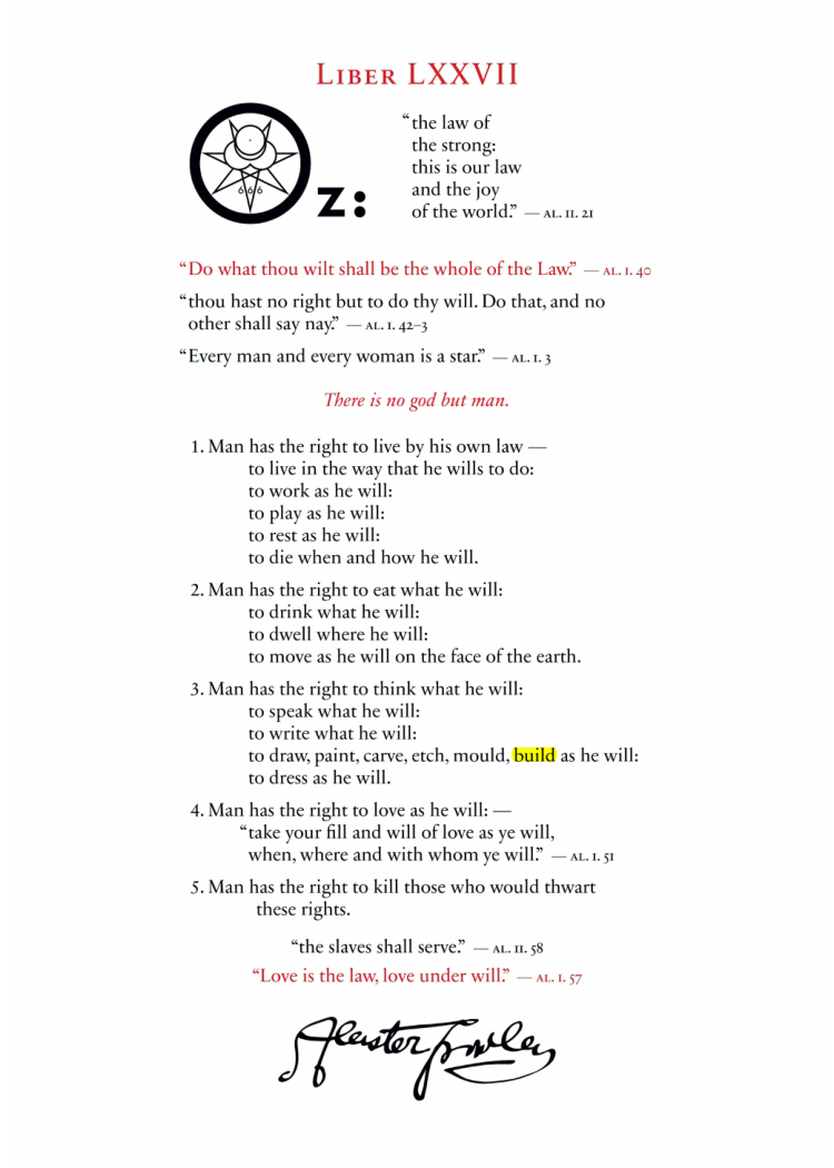 Original scan of Liber OZ, PDF page 3