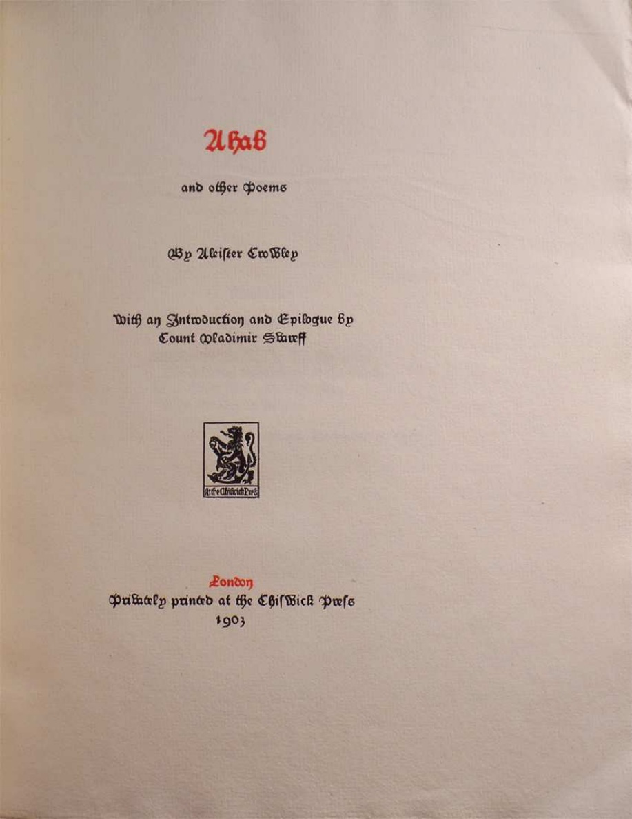 Original scan of Ahab and Other Poems, PDF page 3