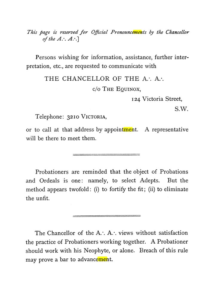 Original scan of The Equinox (Volume I, Number III), PDF page 10