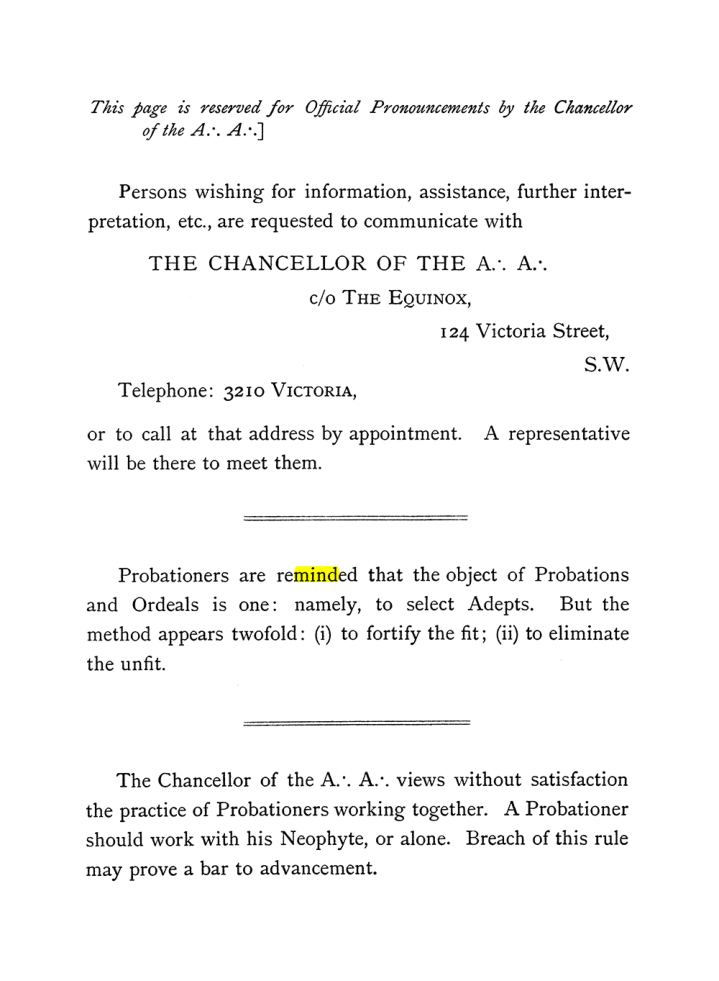 Original scan of The Equinox (Volume I, Number III), PDF page 10