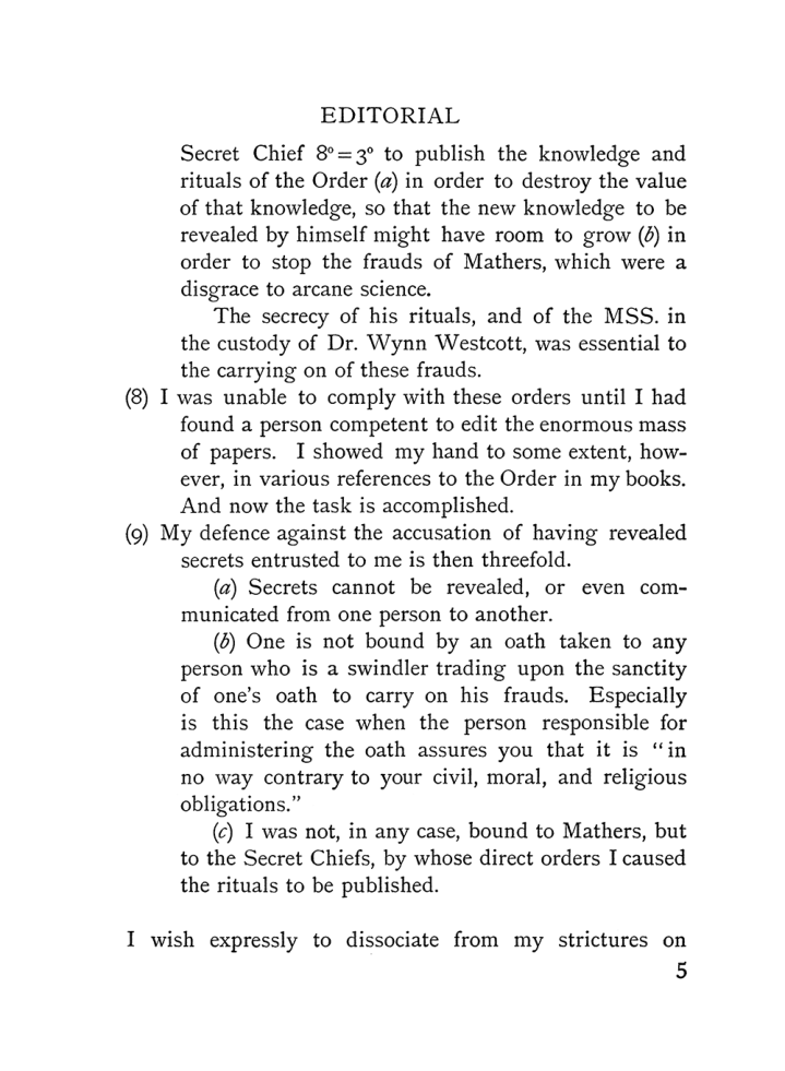 Original scan of The Equinox (Volume I, Number III), PDF page 15