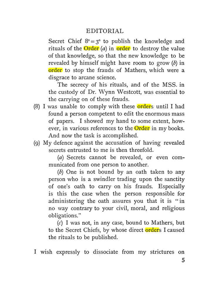 Original scan of The Equinox (Volume I, Number III), PDF page 15