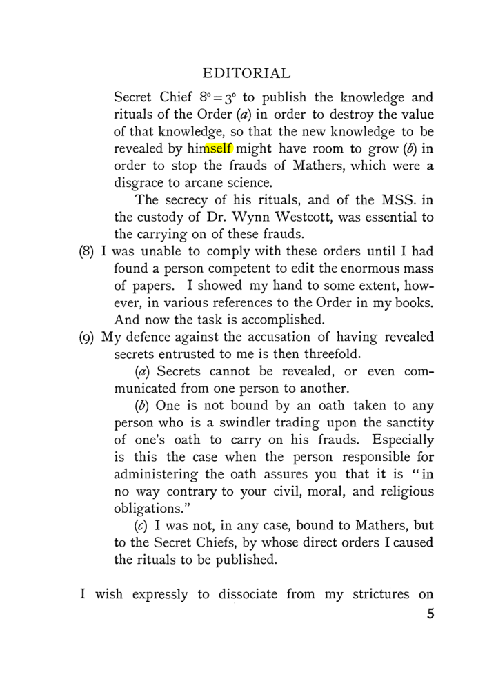 Original scan of The Equinox (Volume I, Number III), PDF page 15