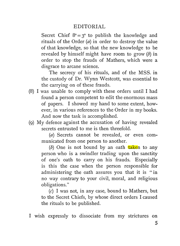 Original scan of The Equinox (Volume I, Number III), PDF page 15