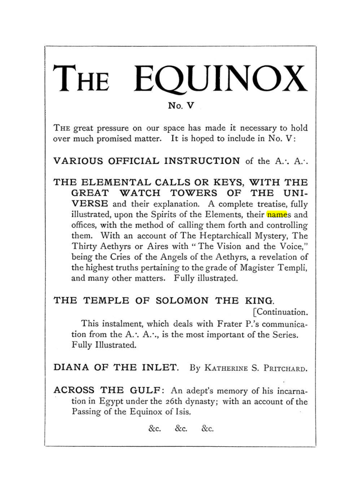 Original scan of The Equinox (Volume I, Number III), PDF page 490