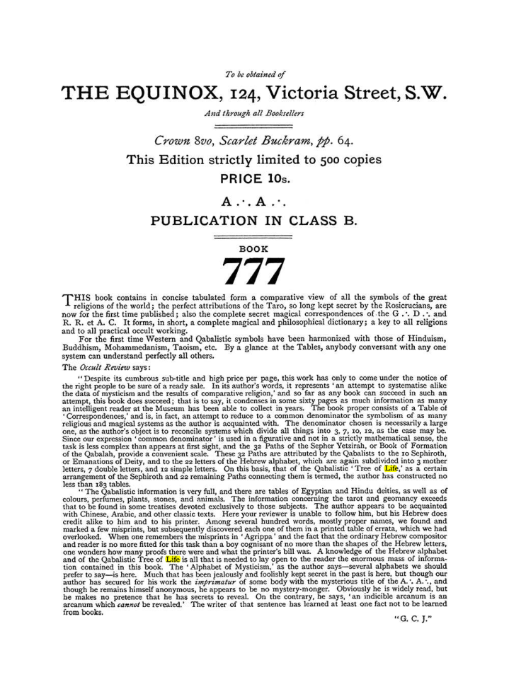 Original scan of The Equinox (Volume I, Number III), PDF page 492