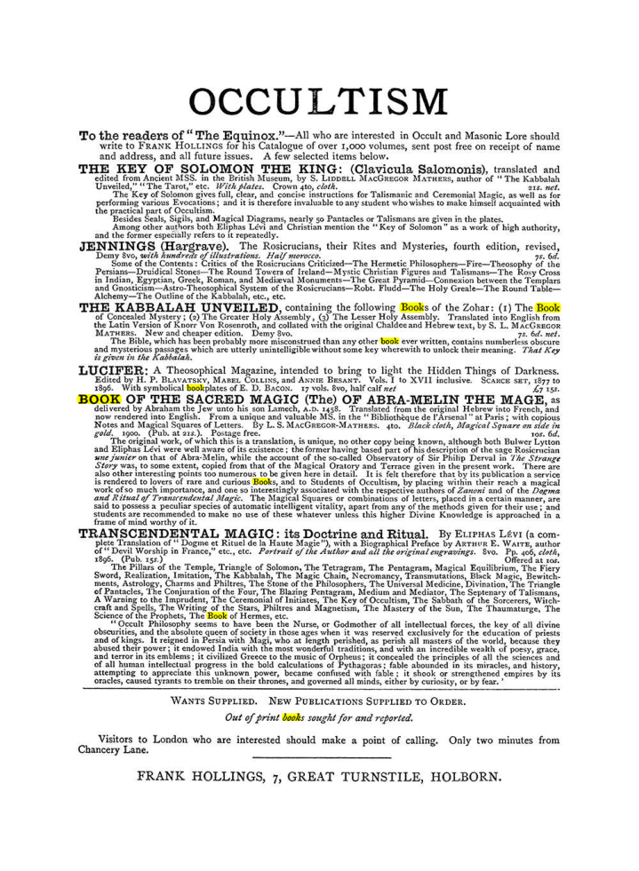 Original scan of The Equinox (Volume I, Number III), PDF page 498