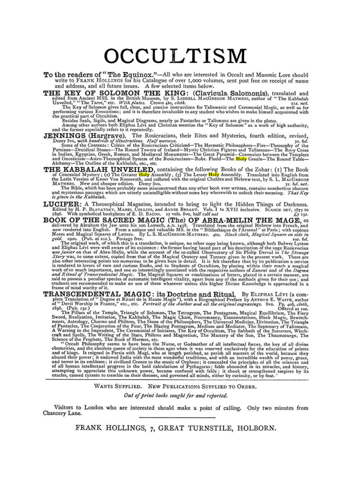 Original scan of The Equinox (Volume I, Number III), PDF page 498