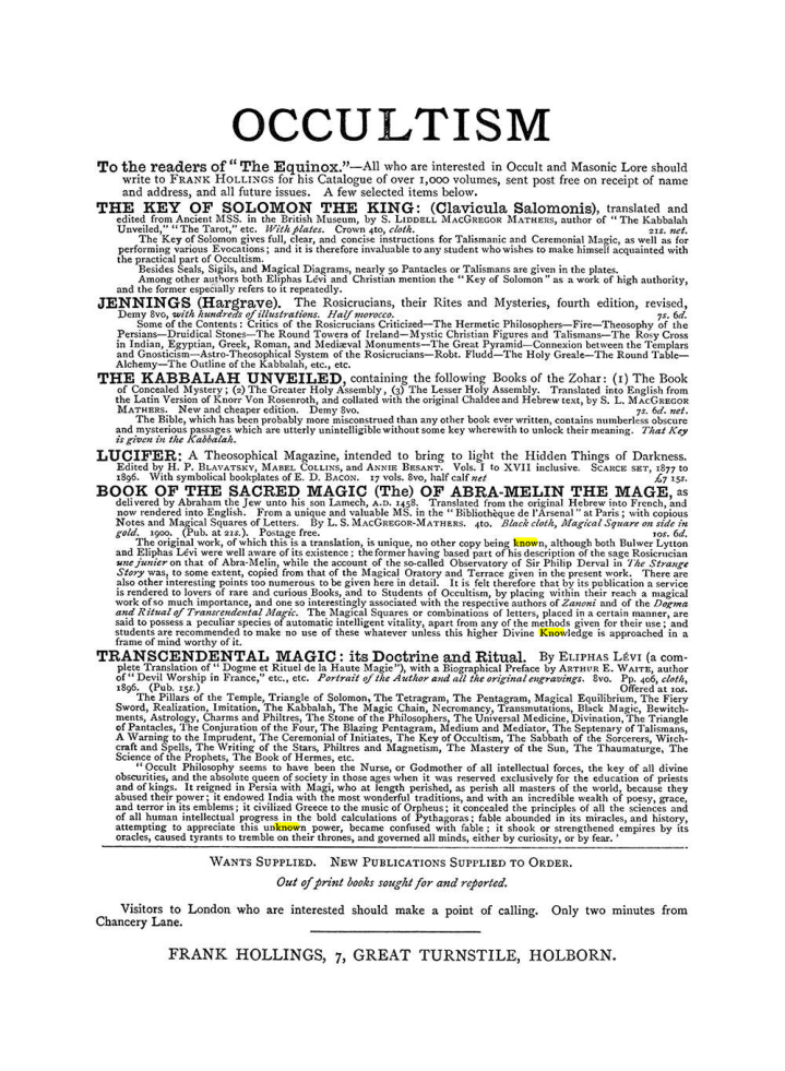 Original scan of The Equinox (Volume I, Number III), PDF page 498