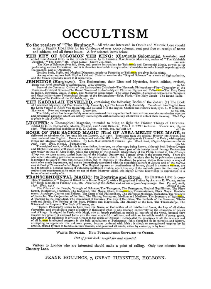 Original scan of The Equinox (Volume I, Number III), PDF page 498