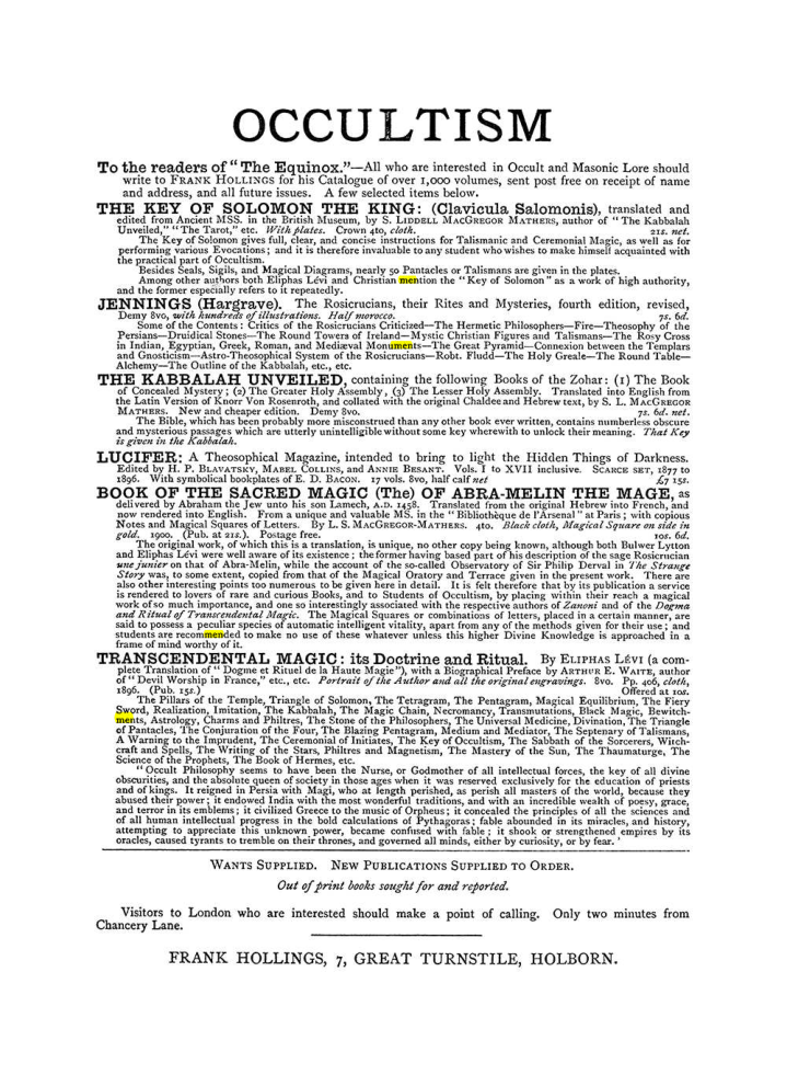 Original scan of The Equinox (Volume I, Number III), PDF page 498