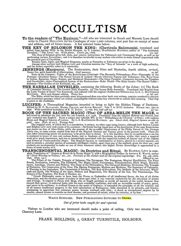 Original scan of The Equinox (Volume I, Number III), PDF page 498
