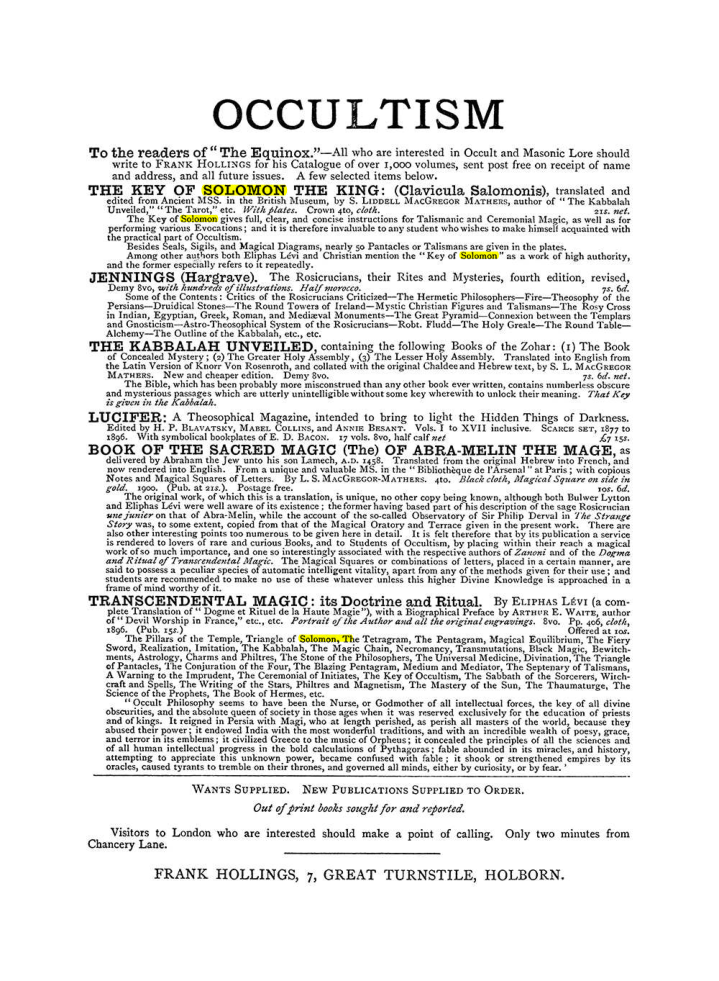 Original scan of The Equinox (Volume I, Number III), PDF page 498