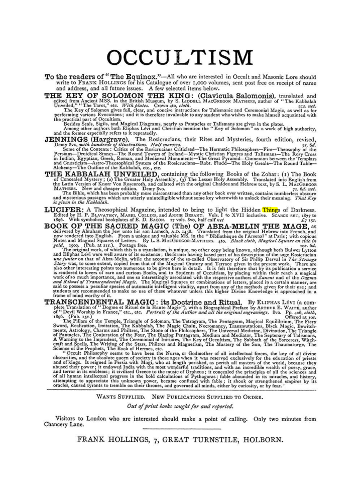 Original scan of The Equinox (Volume I, Number III), PDF page 498