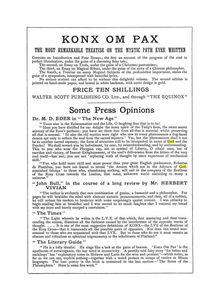 Original scan of The Equinox (Volume I, Number III), PDF page 502