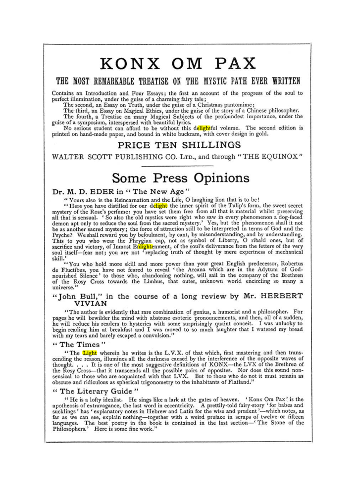Original scan of The Equinox (Volume I, Number III), PDF page 502