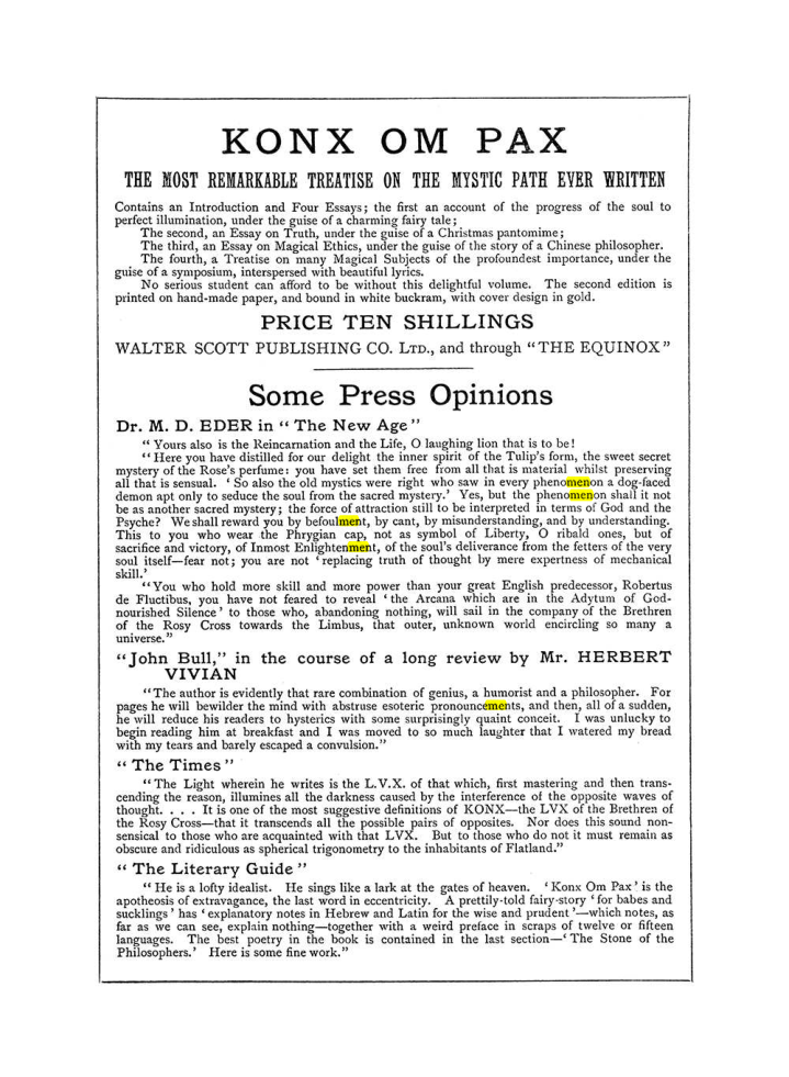 Original scan of The Equinox (Volume I, Number III), PDF page 502