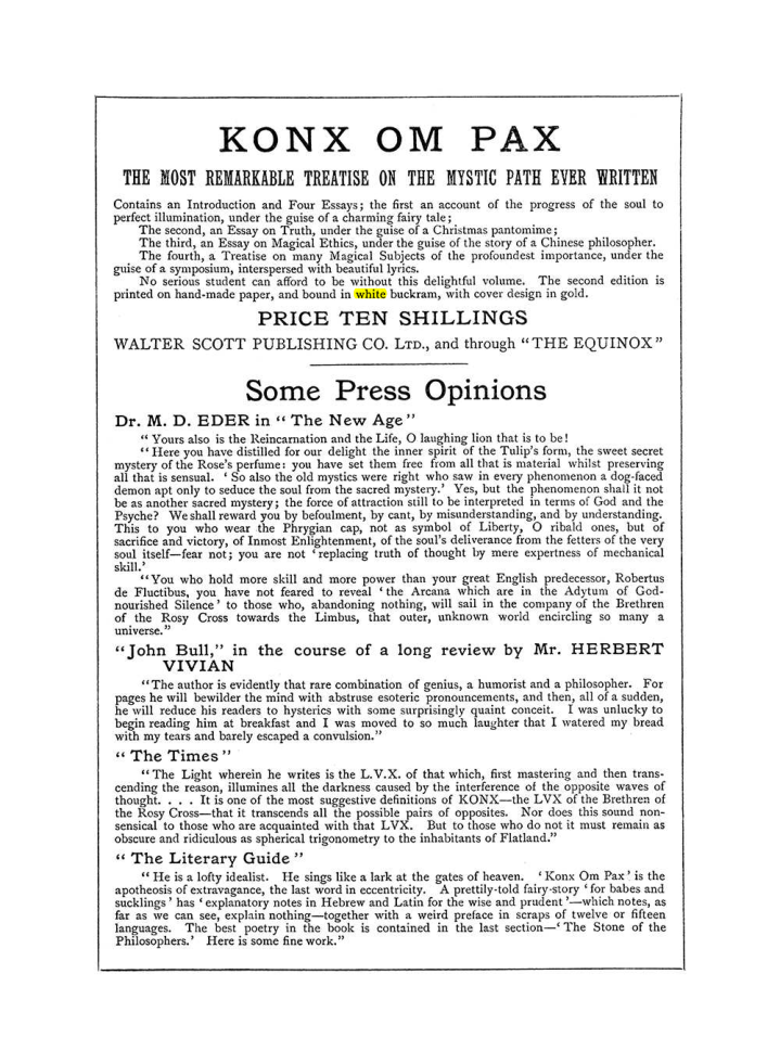 Original scan of The Equinox (Volume I, Number III), PDF page 502