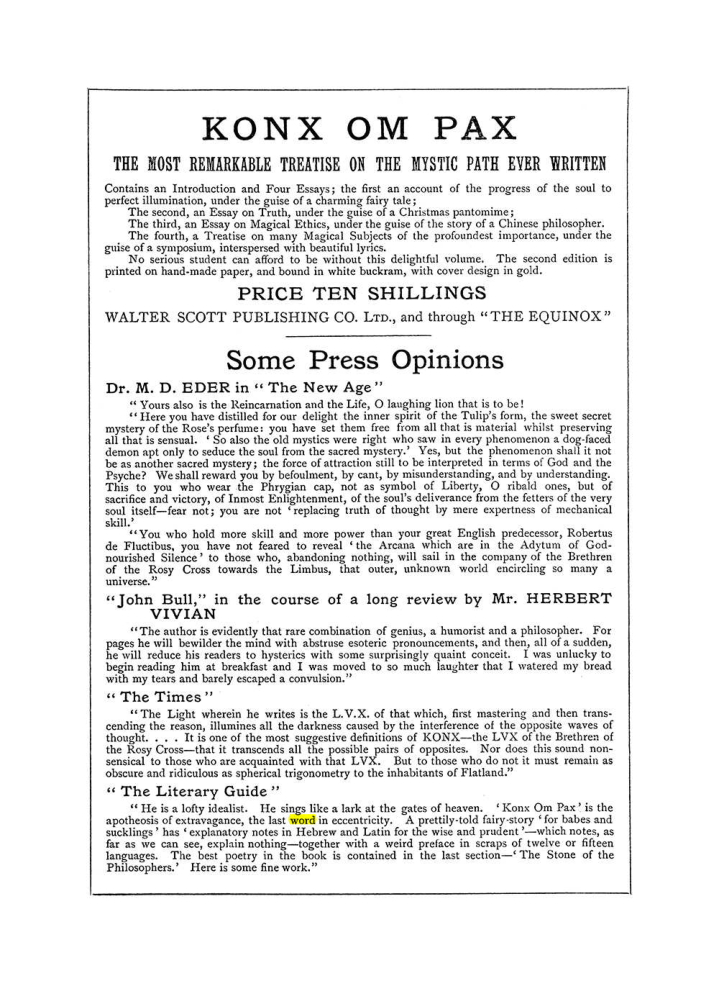 Original scan of The Equinox (Volume I, Number III), PDF page 502