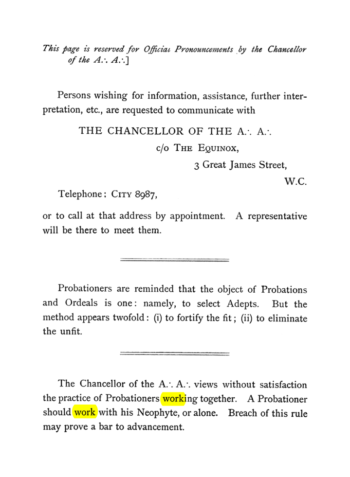 Original scan of The Equinox (Volume I, Number V), PDF page 2