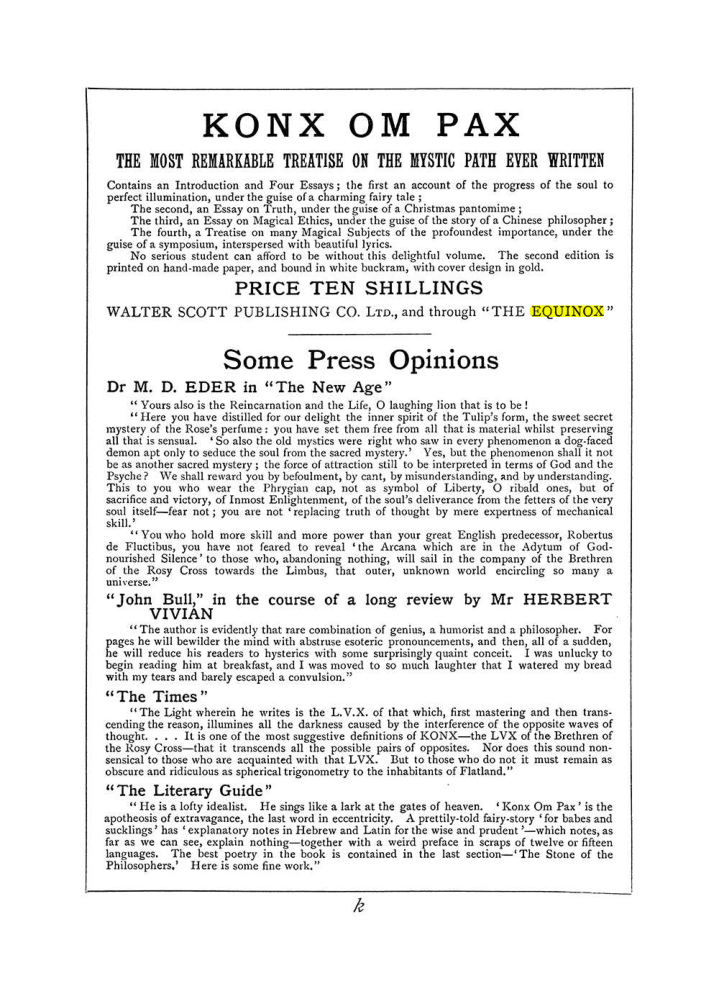 Original scan of The Equinox (Volume I, Number V), PDF page 307