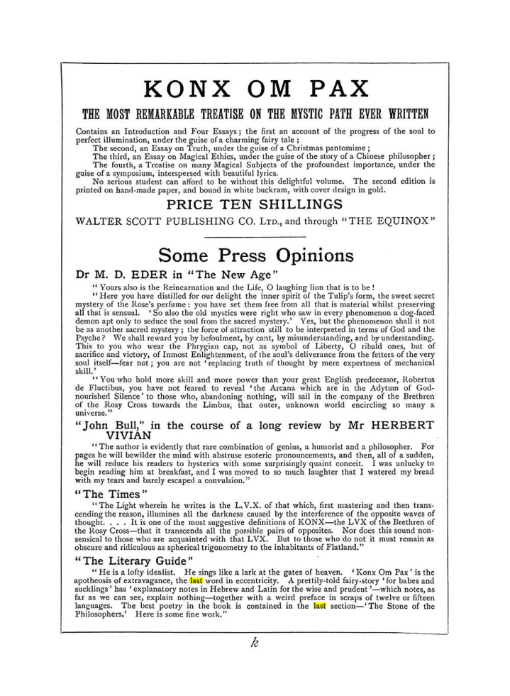 Original scan of The Equinox (Volume I, Number V), PDF page 307