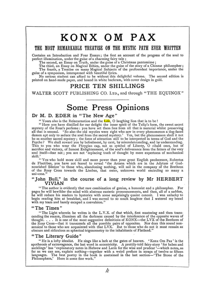 Original scan of The Equinox (Volume I, Number V), PDF page 307
