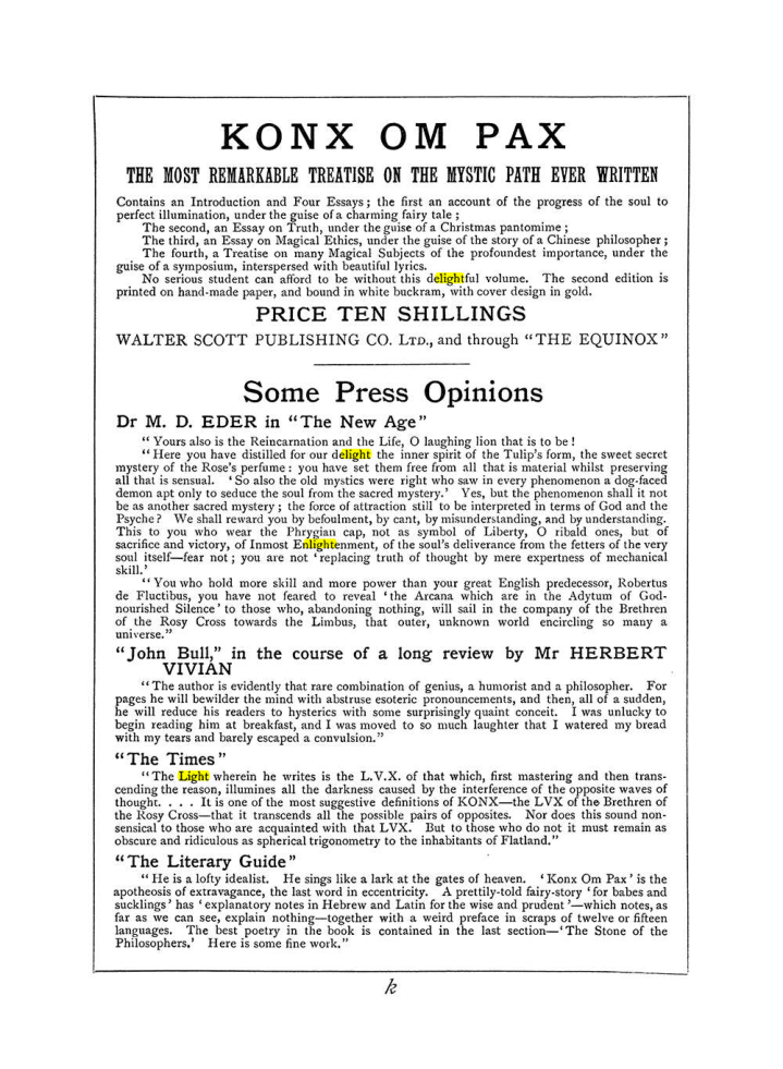 Original scan of The Equinox (Volume I, Number V), PDF page 307