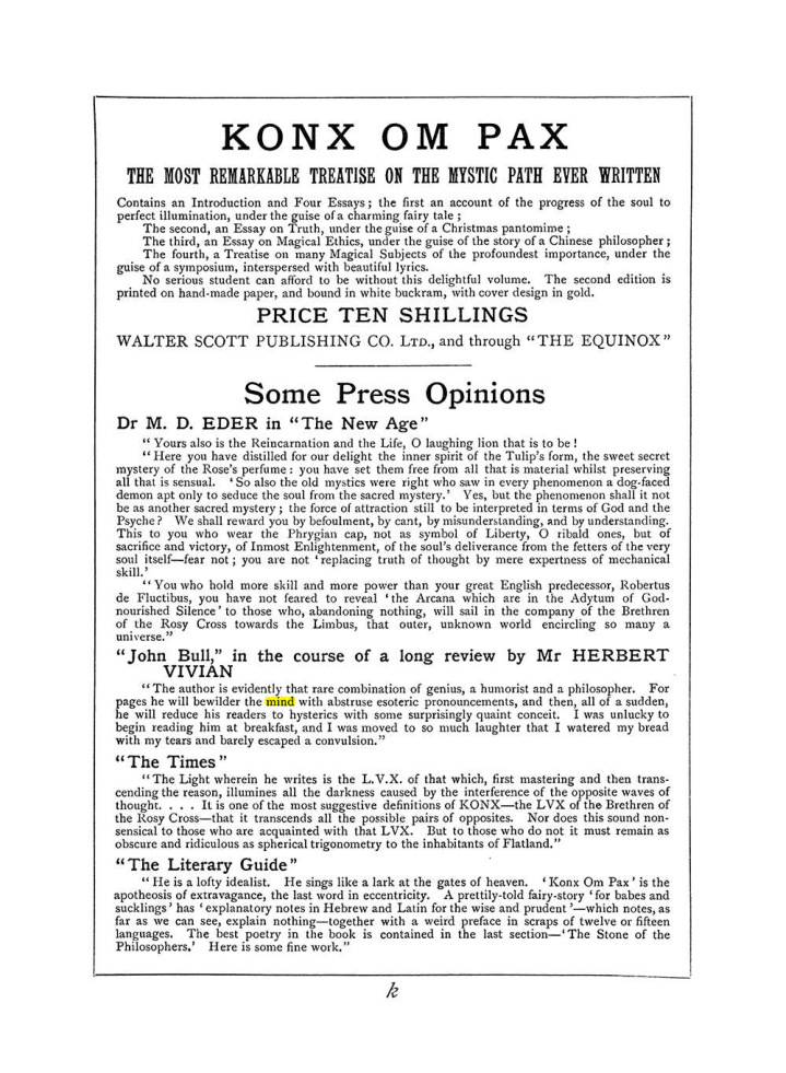 Original scan of The Equinox (Volume I, Number V), PDF page 307