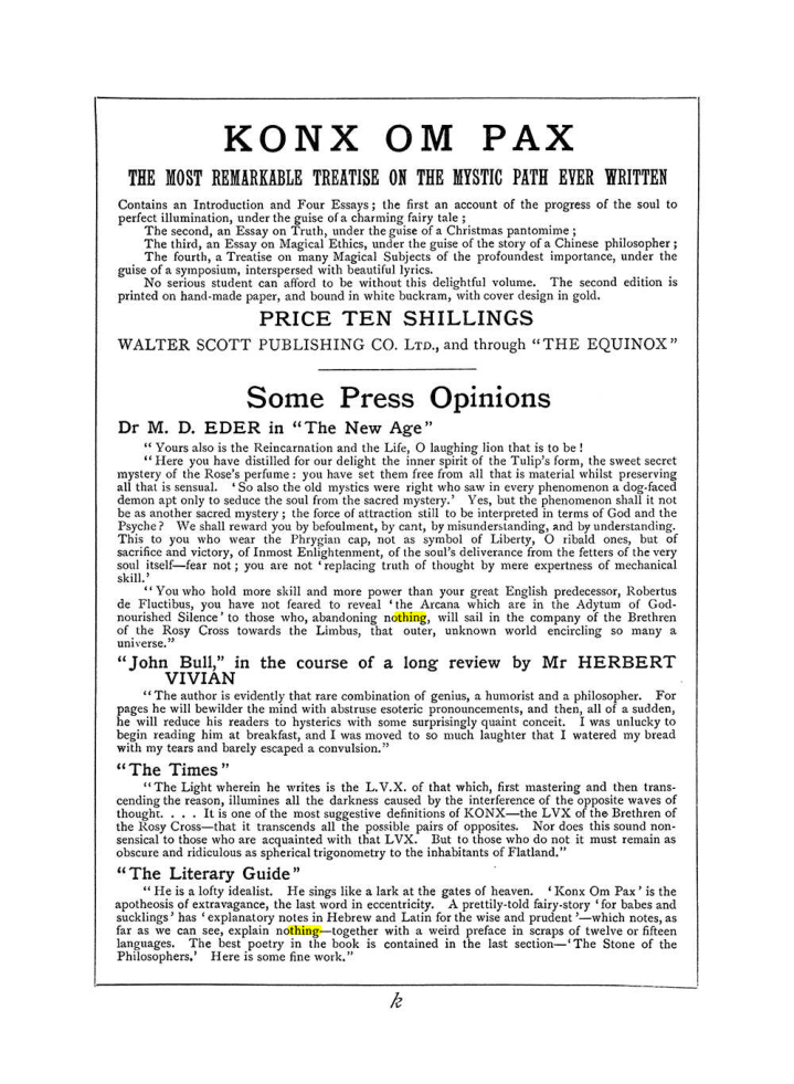 Original scan of The Equinox (Volume I, Number V), PDF page 307