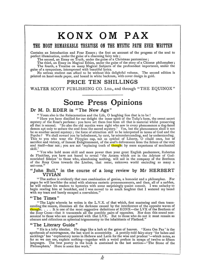 Original scan of The Equinox (Volume I, Number V), PDF page 307