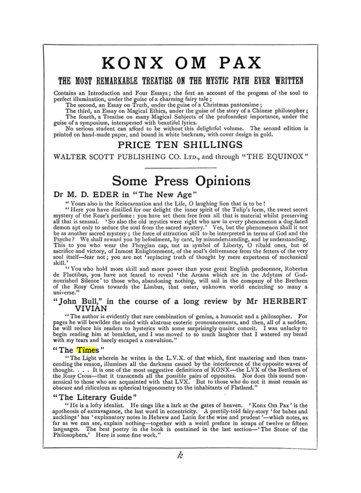 Original scan of The Equinox (Volume I, Number V), PDF page 307